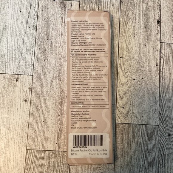 Baby Boy & Girl 2 Pack Silicone Bead Pacifier/Teether Toy Clip - Picture 4 of 11